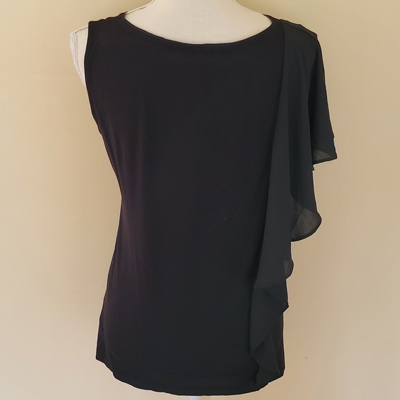 Whbm black one shoulder blouse size medium - Picture 6 of 9